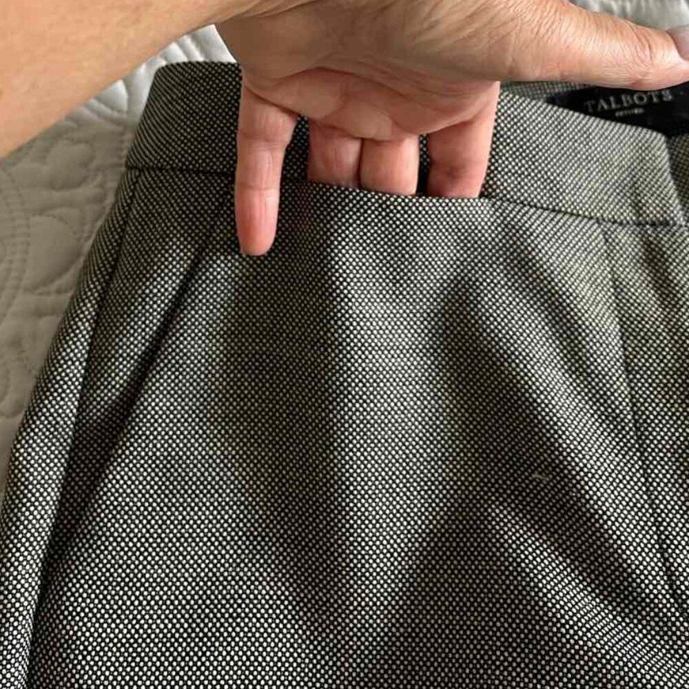 TALBOTS Women"s Gray Dress Pants Sz 8P Stretch Straight Leg size 8P - Picture 6 of 12